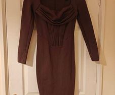 Lavish Alice Cowl Corset Ponte Midi dress