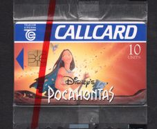 1995 Ireland 10 unit Pocahontas movie (Gemplus GEM1) Call Card Mint in packaging.