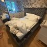 Dark grey king size bed Image 3