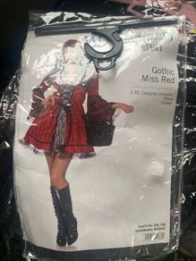 Gothic Miss Red Adult Halloween / Cosplay Costume