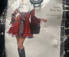 Gothic Miss Red Adult Halloween / Cosplay Costume