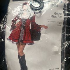 Gothic Miss Red Adult Halloween / Cosplay Costume
