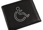 Black Leather Disable pass display holder / cover / wallet