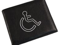 main image for ad Black Leather Disable pass display holder / cover / wallet