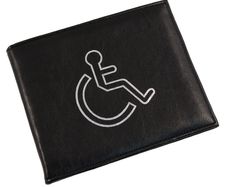 Black Leather Disable pass display holder / cover / wallet