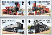 1992 Isle of Man First Trans-American Railroad Commemorative Stamp Maximum Cards First Day of Issue Cancel with matching stamp