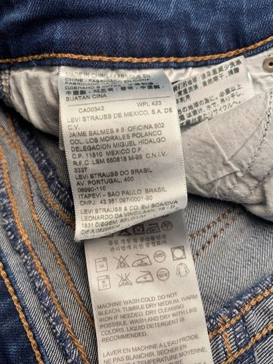 Levi's Ladies Low Rise Skinny Jeans W29 L32