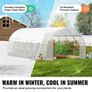 Walk-in Tunnel Greenhouse 19.36x9.68x6.5ft Galvanized Frame PE Cover White Image 4