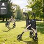 3 Wheel Rollator, Lightweight Aluminium Tri Walker with Adjustable Handle, Storage Bag and Dual Brakes, Folding Mobility Walking Aid for Elderly, Handicapped, 5.3kg, Gold Image 2