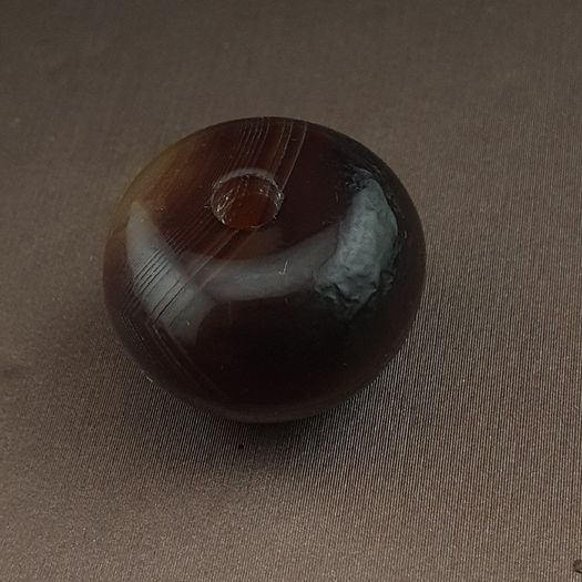 Vintage Natural Pattern Sulemani Tire Shape Agate Bead Amulet