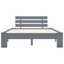 Bed Frame Grey Solid Pine Wood 140x200 cm Image 4