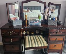 Dressing Table and Stool (Mahogany)