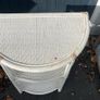 White wicker shelving unit Image 3