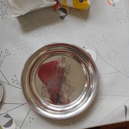 pewter plate.