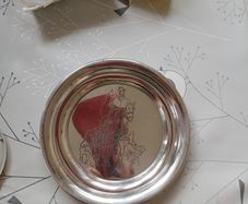 pewter plate.