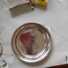 pewter plate.
