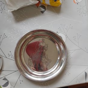 pewter plate.