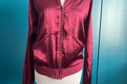 American Apparel burgundy bomber. Size S