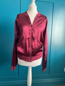 American Apparel burgundy bomber. Size S