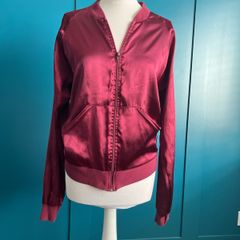 American Apparel burgundy bomber. Size S