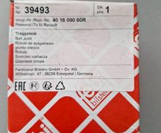 FEBI Bilstein 39493 Renault Front Ball Joint OEM 401609060R
