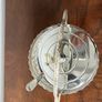 Vintage Glass Preserve / Jam Bowl with Metal Basket, Lid & Spoon Image 3