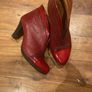 Hispanitas Red Ankle Boots with patent toe detail - Size 39 Image 8
