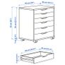 ALEX Drawer unit on castors oak effect Ikea Image 2