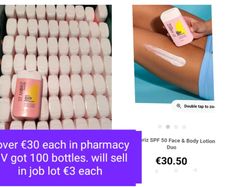 job lot sun cream
