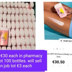 job lot sun cream