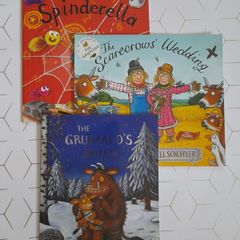 Julia Donaldson books: The gruffalo's child, Spinderella SOLD The scarecrows wedding SOLD