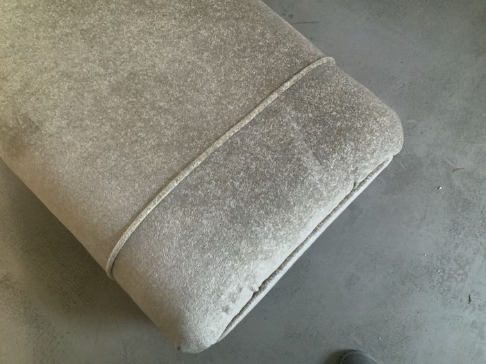 Stunning extra large fleck velvet poof