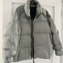 Adidas womens puffer jacket grey silver Image 2