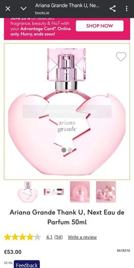 Ariana Grande Thank U, Next Eau de Parfum 50ml