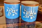 Vintage Functional Kitchen Storage with Bright Hand Painted Botanical Motifs