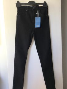 Bershka Super High Waist Skinny Black Jeans size 6 New with tags
