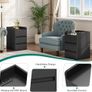 Bedside Table with 3 Drawers and Power Station, Modern Nightstand End Table, Water-Resistant Storage Side Table for Living Room and Bedroom, 35 x 40 x 59cm (Black) Image 6