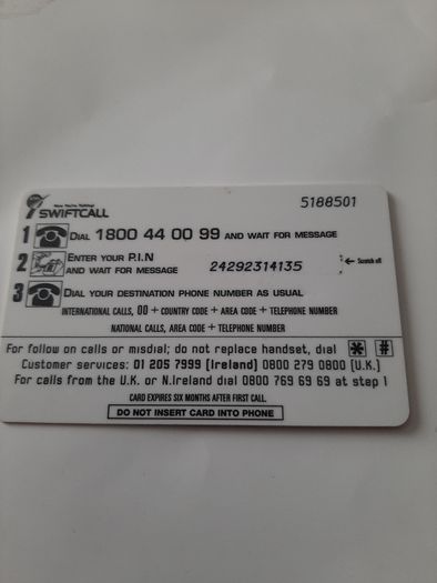 call card Swift phone card