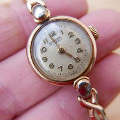Vintage Gold Plaque 20 Microns ALPROSA Watch Swiss made (works and stops after some time, needs service)