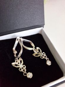 new silver earrings