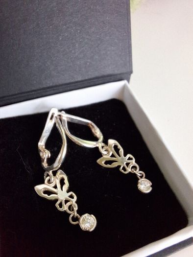new silver earrings