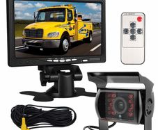 7" HD LCD Monitor + Rear view Camera Parking Night Vision Waterproof Backup Camera For Bus Truck RV Trailer for Camper Van Bus Truck Rear View Display