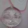Handblown glass Moon ornament, Craft supplies, Suncatcher supplies. Glass moon, Hanging ornament Image 5