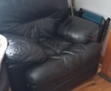 Free single leather recliner