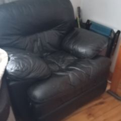 Free single leather recliner