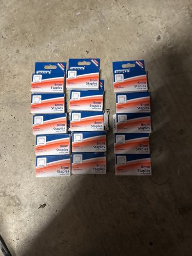 8mm staples. 15packs of 1000