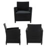 Cosco Malmo 4PC Patio Set - Grey w/ Navy Cushions - 88529GBLEUK Image 2