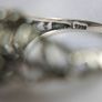 Vintage 925 sterling silver rose quartz & beryl ring 3,58g size P1/2 Image 8
