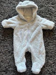 Newborn zip up pramsuit