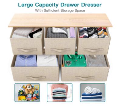 Vertical Chest of 5 Drawers Bedroom, Living Room, Nursery Room, Hallway